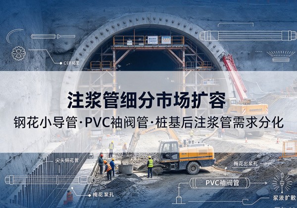 牡丹注浆管细分市场扩容，隧道钢花小导管、PVC 袖阀管、桩基后注浆管需求分化